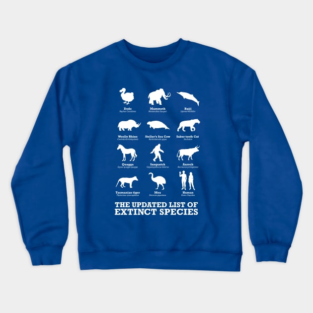 Extinct Species Update Crewneck Sweatshirt by victorcalahan